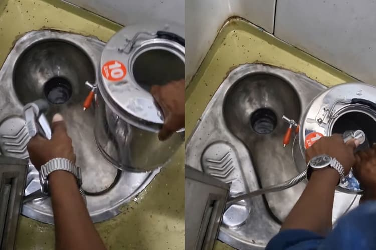 ट्रेन में टॉयलेट के पानी से बनाई चाय? देखें वीडियो