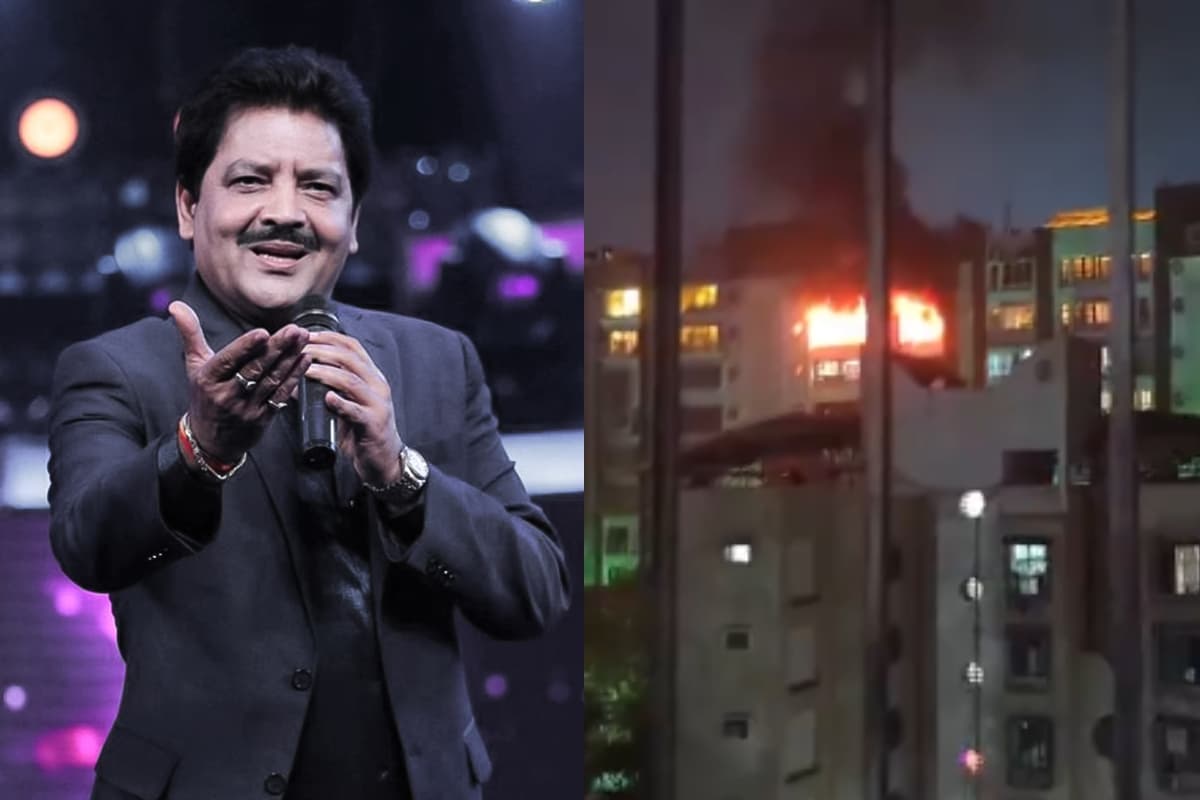 Udit Narayan residential building catches fire Udit Narayan residential building catches fire