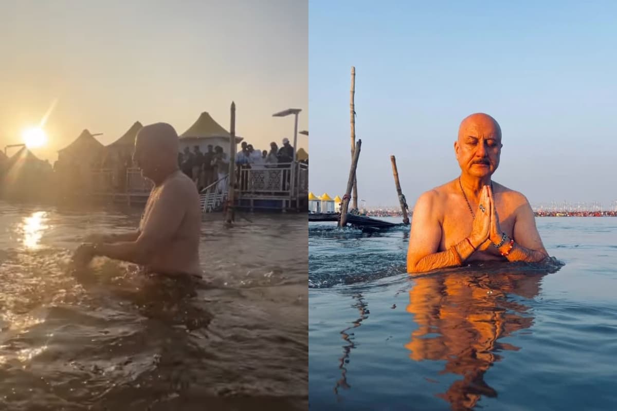 Maha Kumbh 2025: त्रिवेणी संगम में अनुपम खेर ने लगाई डुबकी, VIDEO शेयर कहा- जीवन आज जाकर सफल…