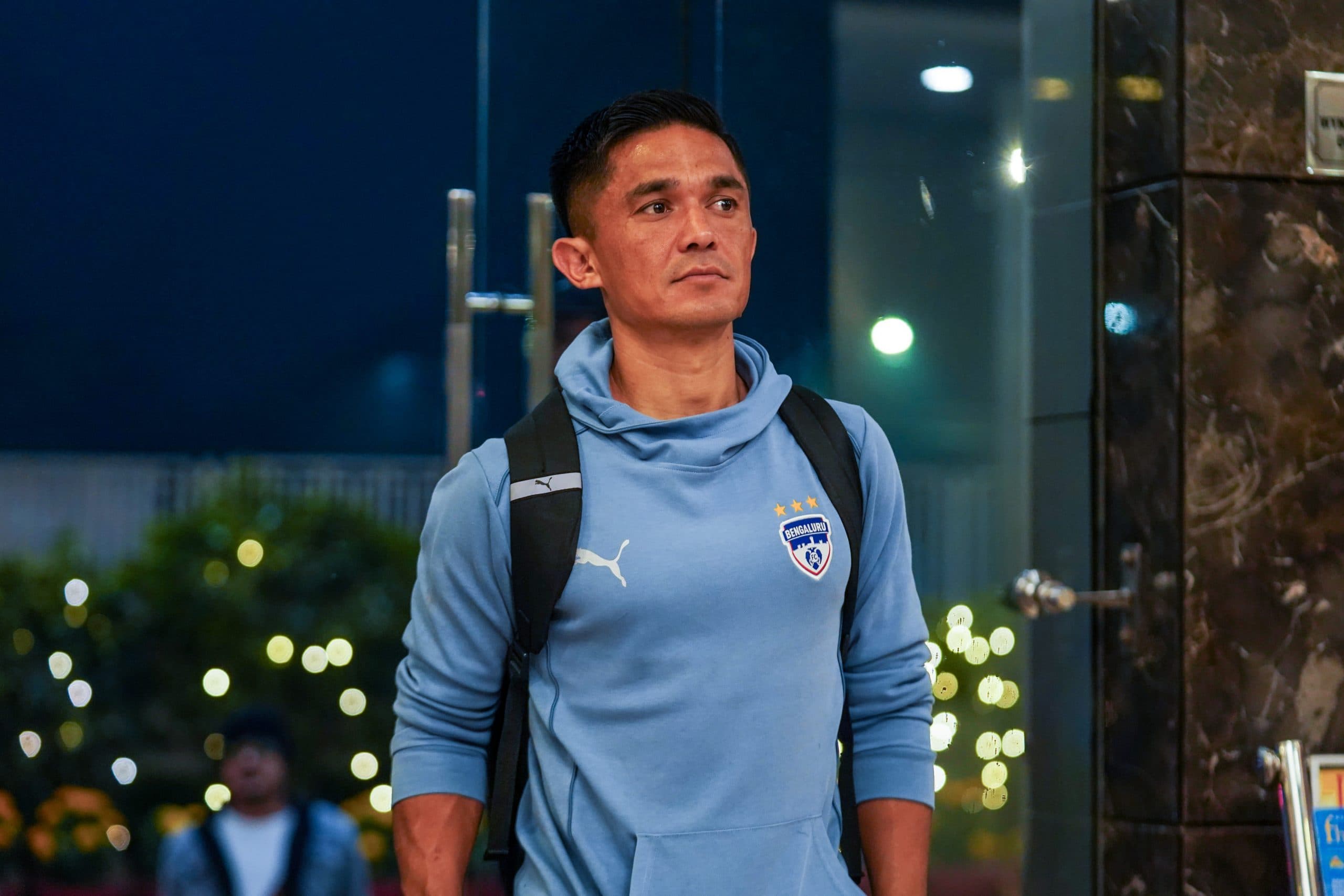 शहर पहुंचे स्टार फुटबॉलर सुनील छेत्री, जेएफसी के खिलाफ कल खेलेंगे मैच