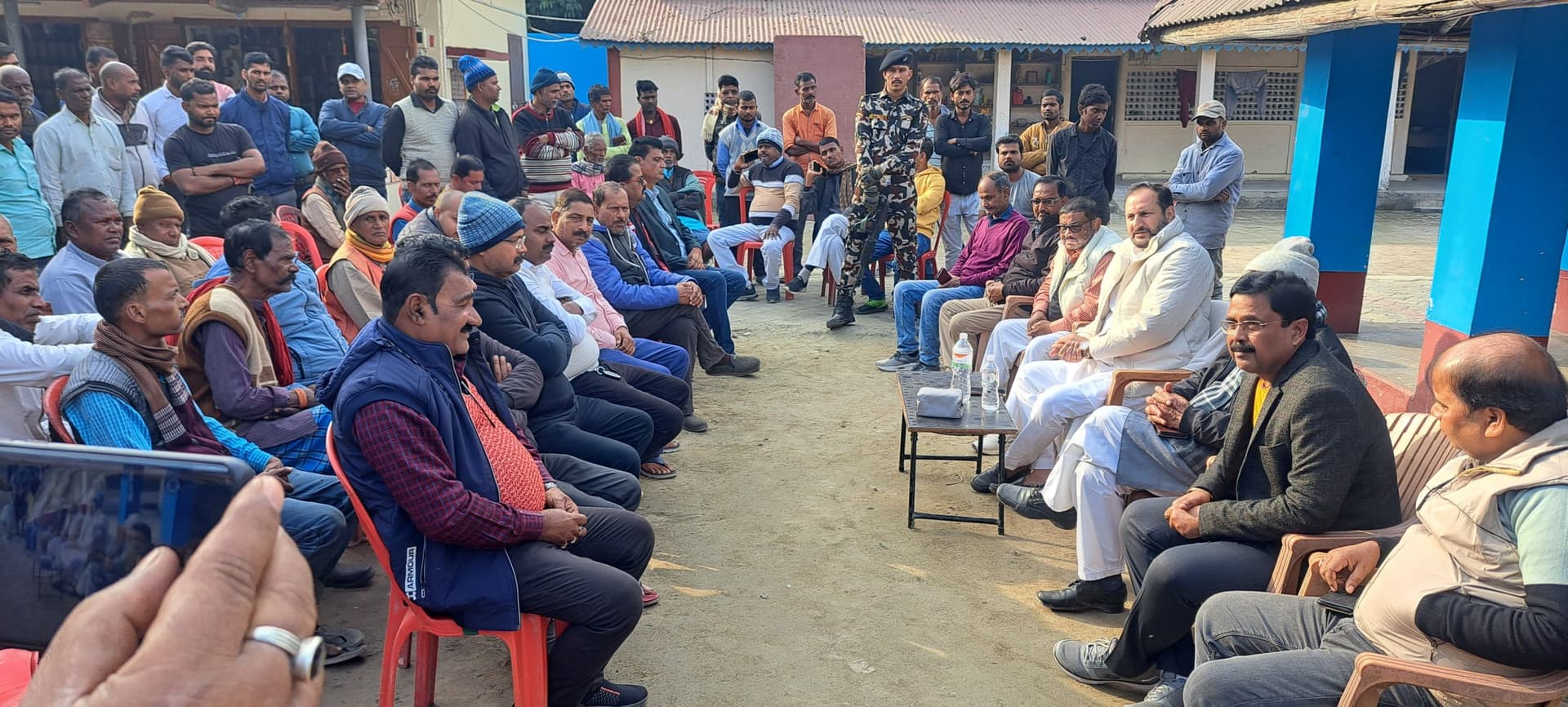 रतनपुर में डिप्टी सीएम के आगमन को लेकर मंत्री ने किया जनसंपर्क
