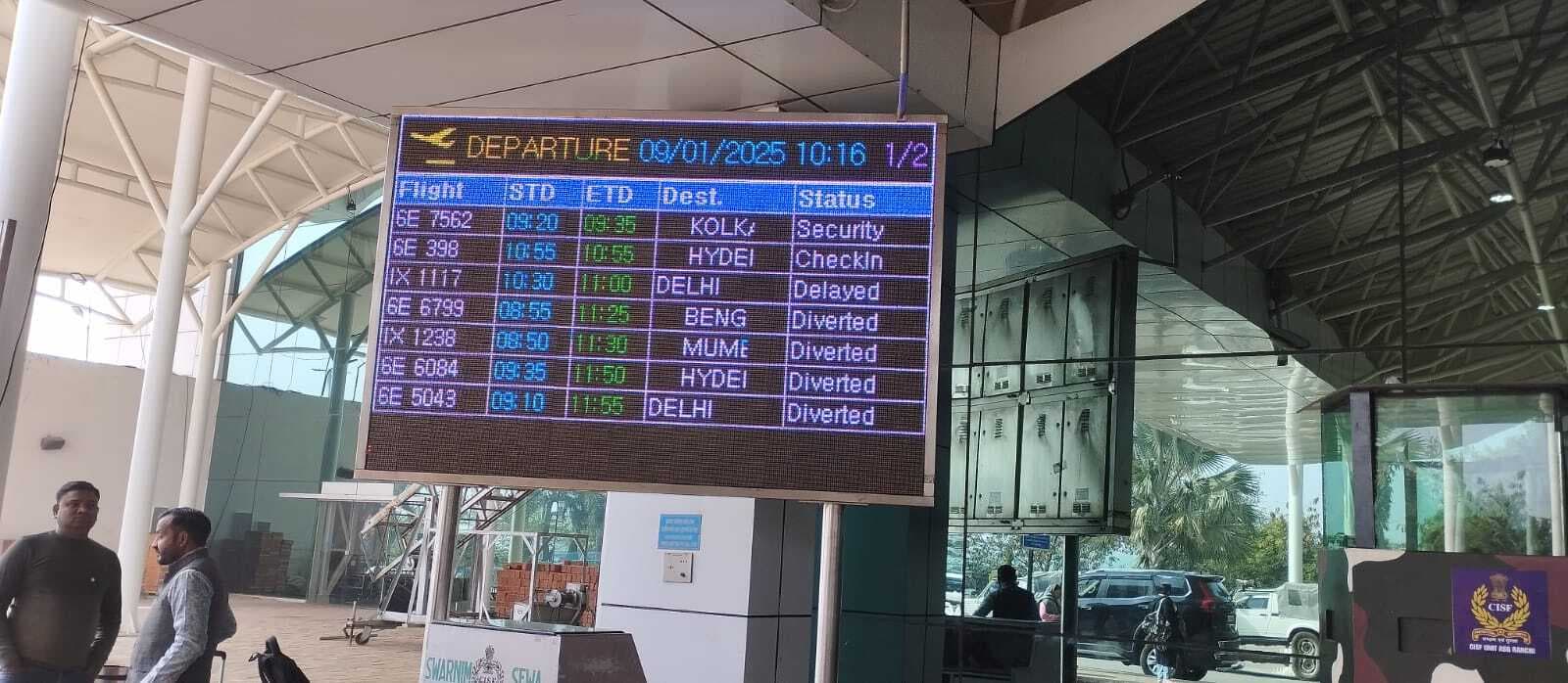 Weather News : कोहरे का असर, सुबह के चार विमान डायवर्ट