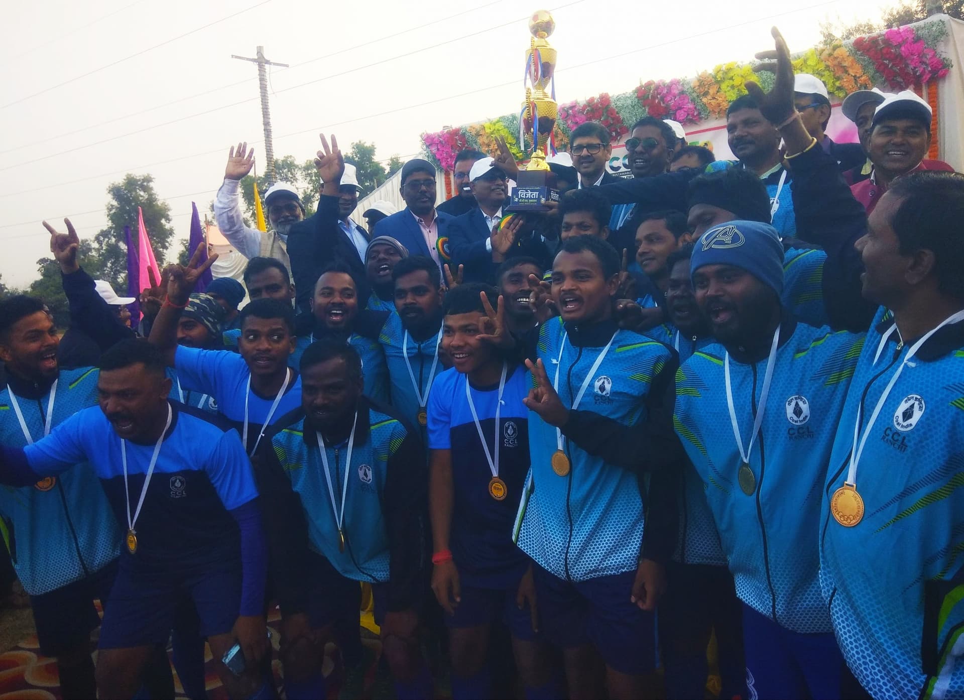 CCL Football : आम्रपाली को हरा मुख्यालय रांची बना विजेता