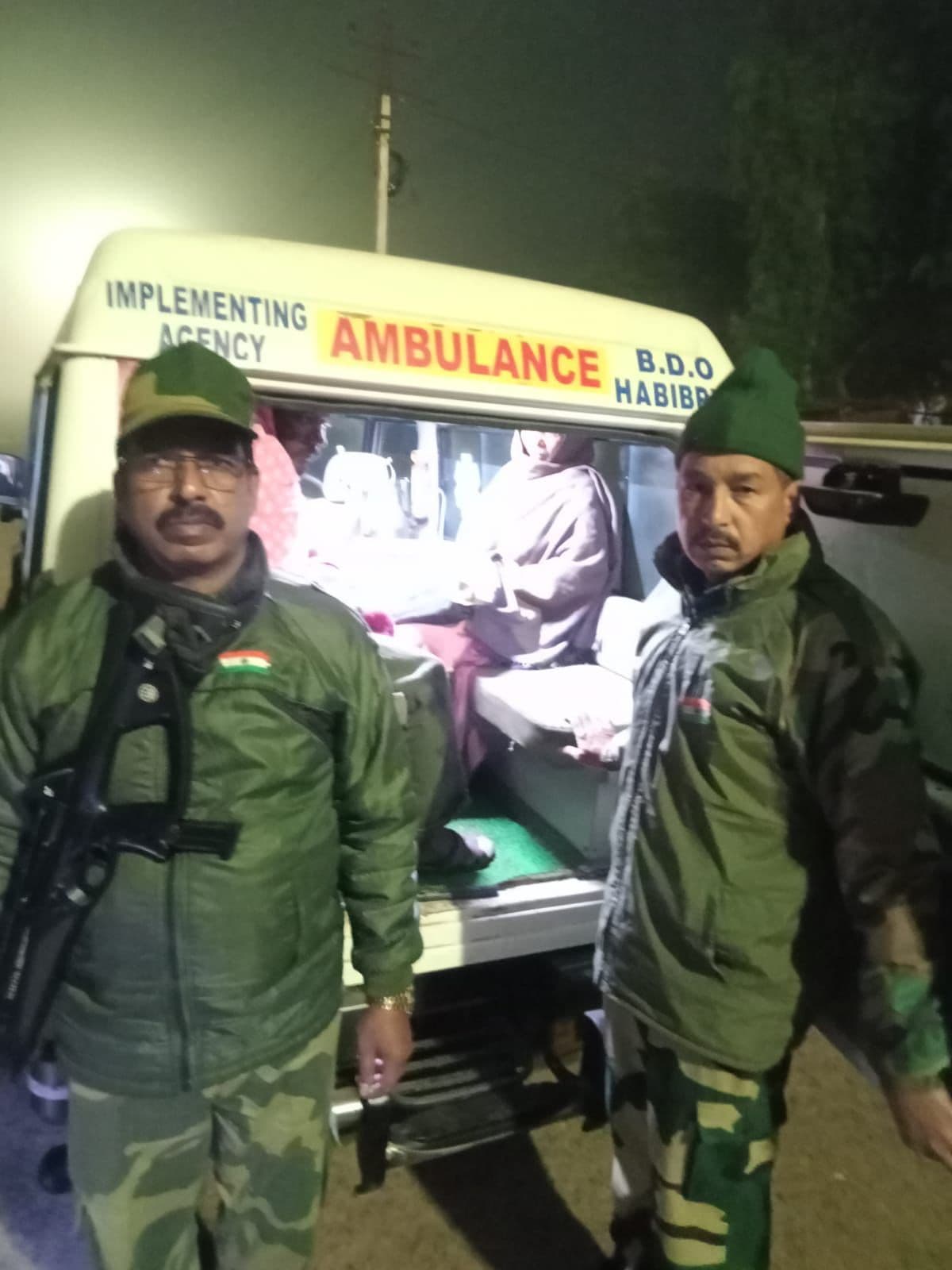 बीएसएफ के जवानों ने महिला मरीज को पहुंचाया अस्पताल