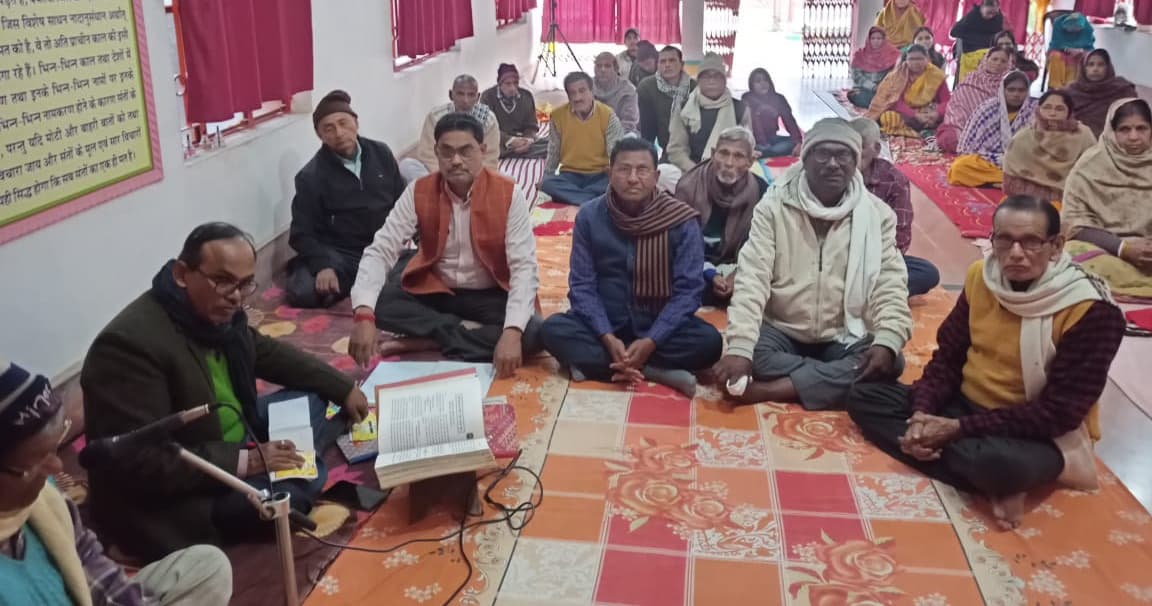 संतमत सत्संग मंदिर शिवपुरी के विकास को लेकर बैठक