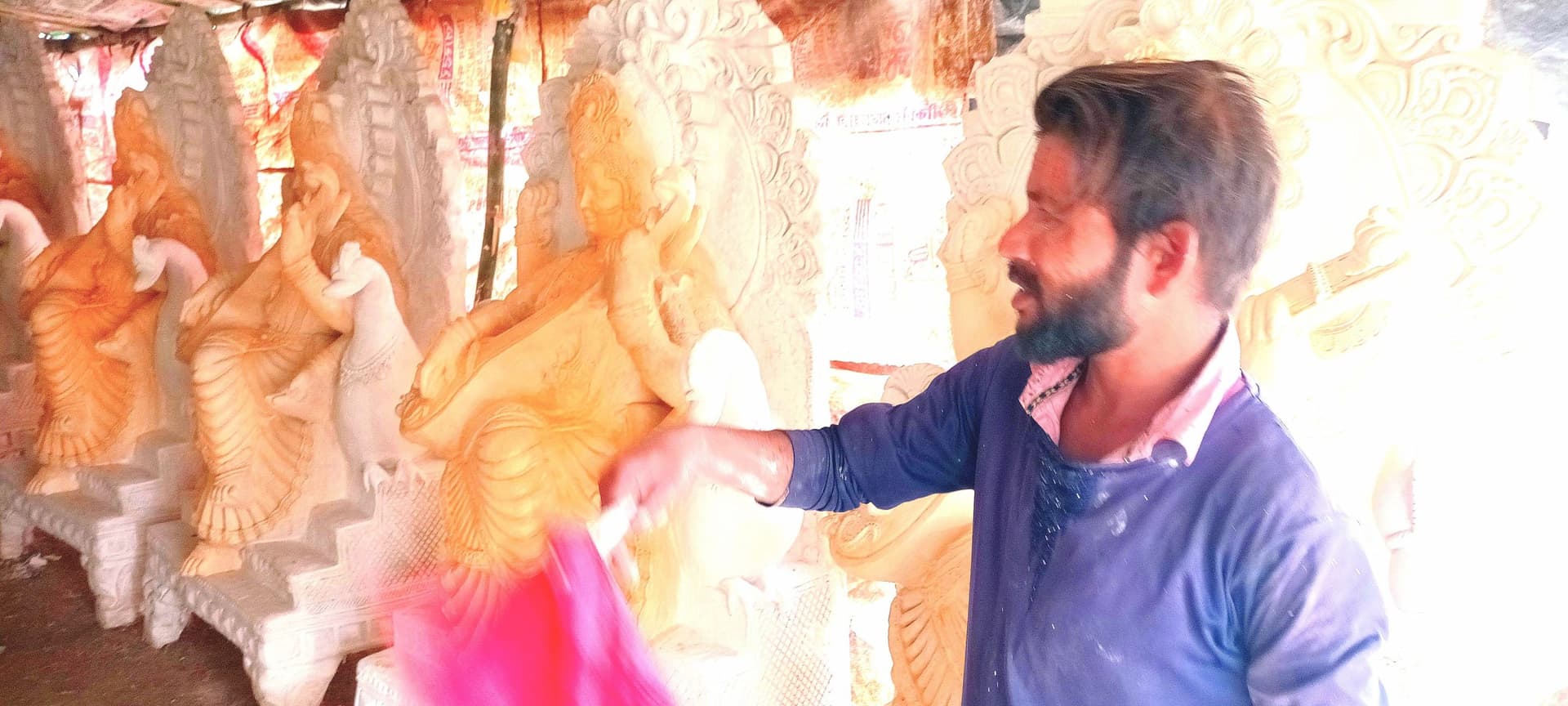सरस्वती पूजा को लेकर प्रतिमाओं का भाव हुआ दूना