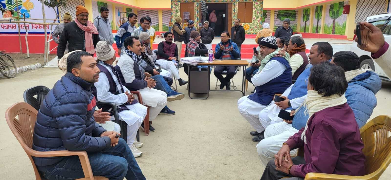 सीएम के प्रगति यात्रा की कार्यक्रम स्थल का विधायक ने लिया जायजा