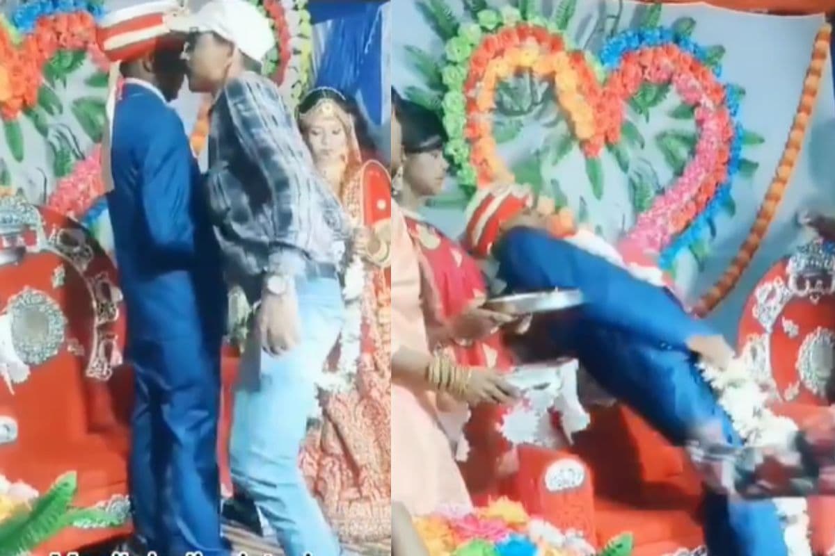 दोस्त की बात सुनते ही दूल्हा स्टेज पर गिरा, वायरल वीडियो ने बढ़ाई सनसनी