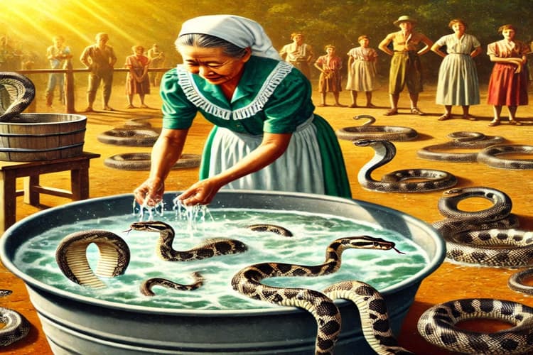 Viral Video: महिला ने सांपों को ऐसे धोया जैसे कपड़े, देखें वीडियो