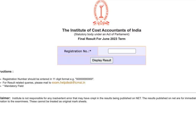 ICMAI CMA Result Out: आईसीएमएआई सीएमए इंटर परीक्षा का परिणाम जारी, यहां करें चेक