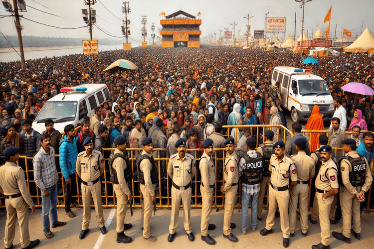 Mahakumbh: पुलिस ने लोगों को महाकुंभ में जाने से रोका, देखें वीडियो