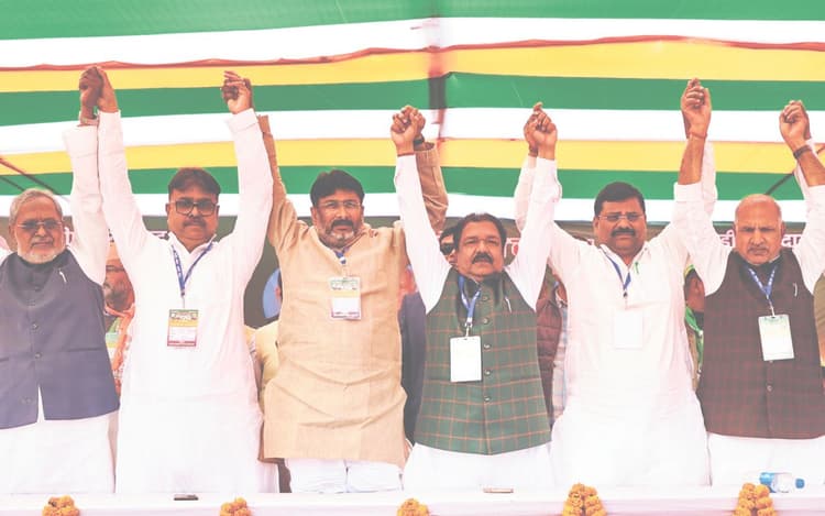 Bihar NDA: एनडीए ने 225 सीटें जीतने का लिया संकल्प, एक मंच से सभी दलों ने भरी हुंकार