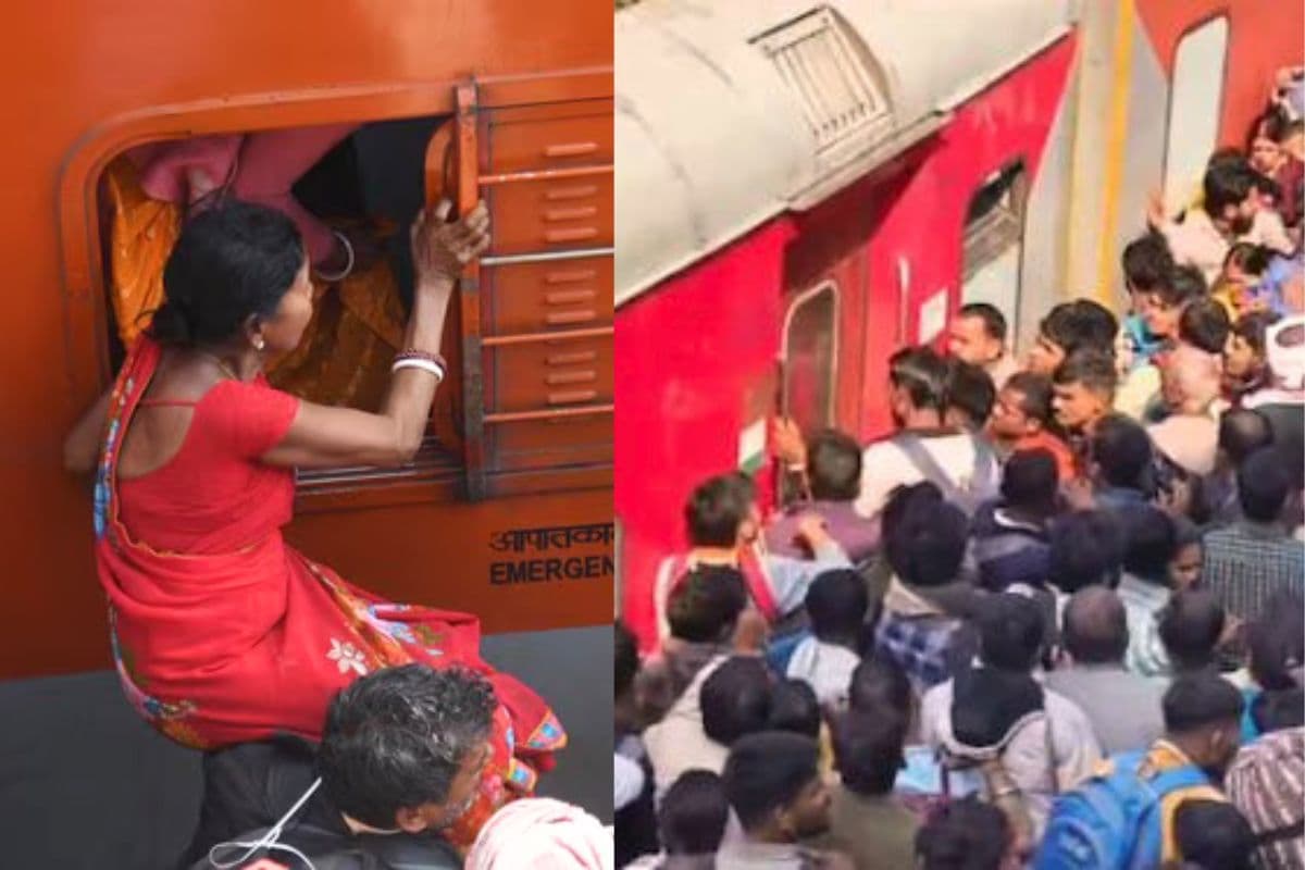 buxar mahakumbh station| Chaos at Buxar station due to uncontrolled crowd of devotees, system helpless in front of faith buxar mahakumbh station| Chaos at Buxar station due to uncontrolled crowd of devotees, system helpless in front of faith