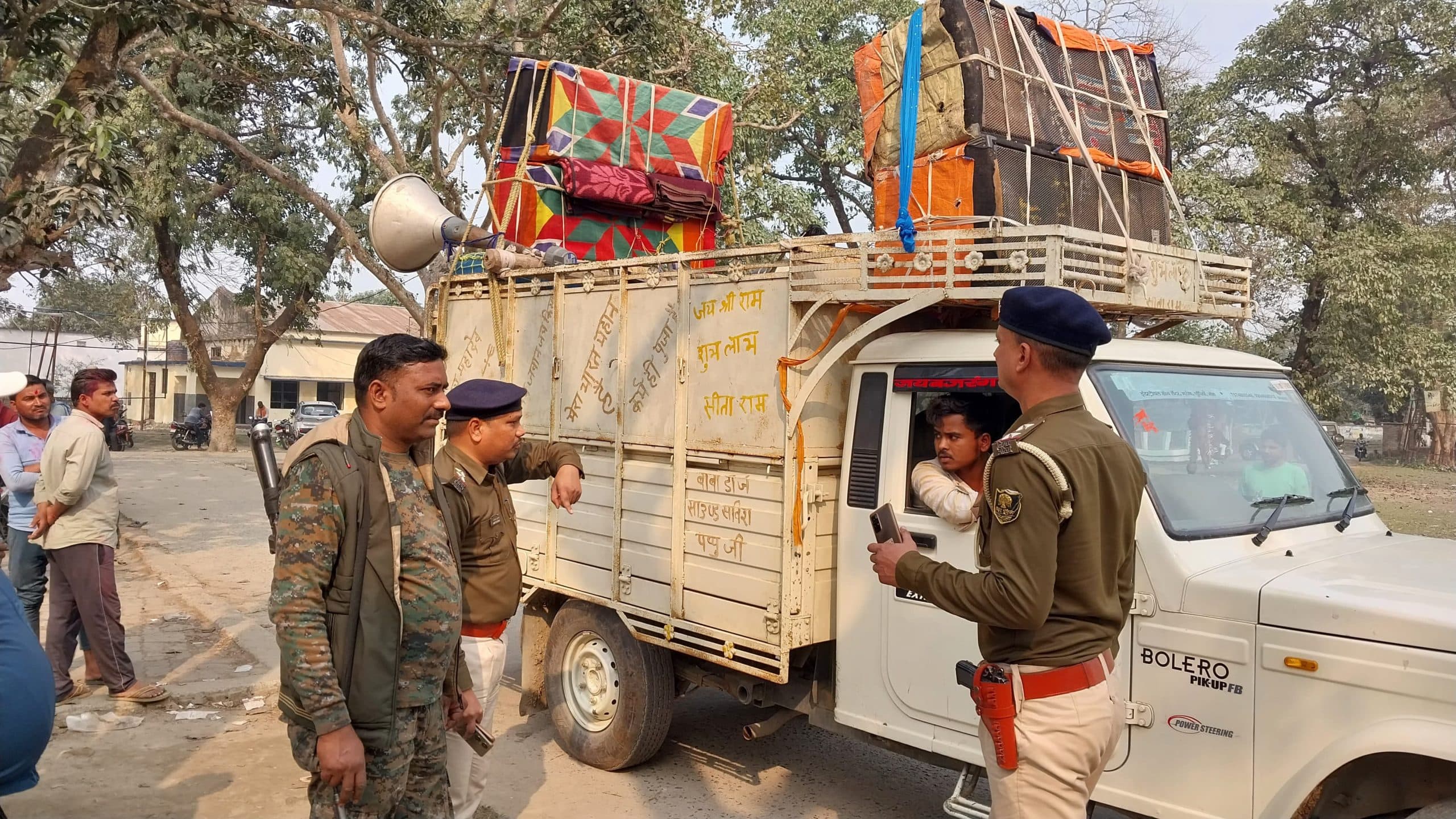 भरगामा पुलिस ने चार डीजे को किया जब्त