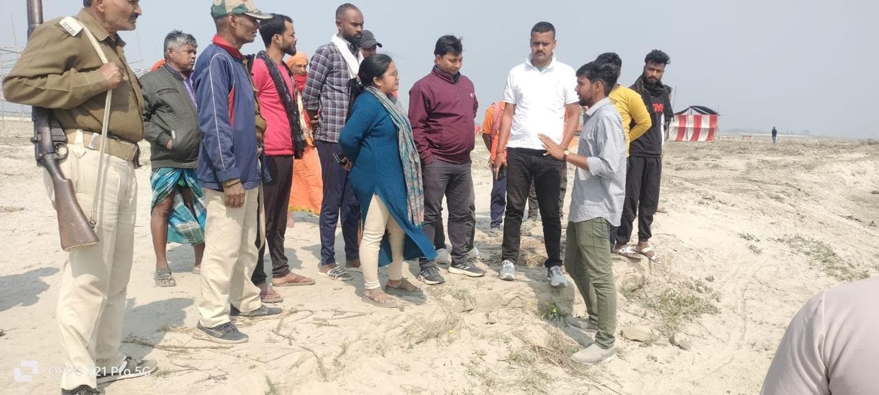 सीओ ने त्रिमोहनी संगम तट का निरीक्षण कर सुरक्षा बरतने का दिया निर्देश