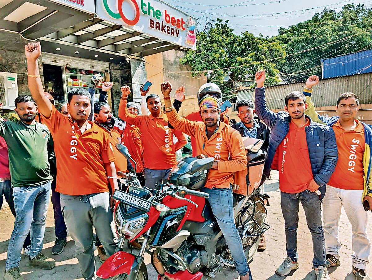 Ranchi news : गिग वर्कर्स ने कंपनी के खिलाफ उठायी आवाजा