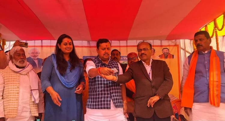मंत्री नितिन नवीन ने खैरमा में किया सीवरेज ट्रीटमेंट प्लांट का भूमि पूजन