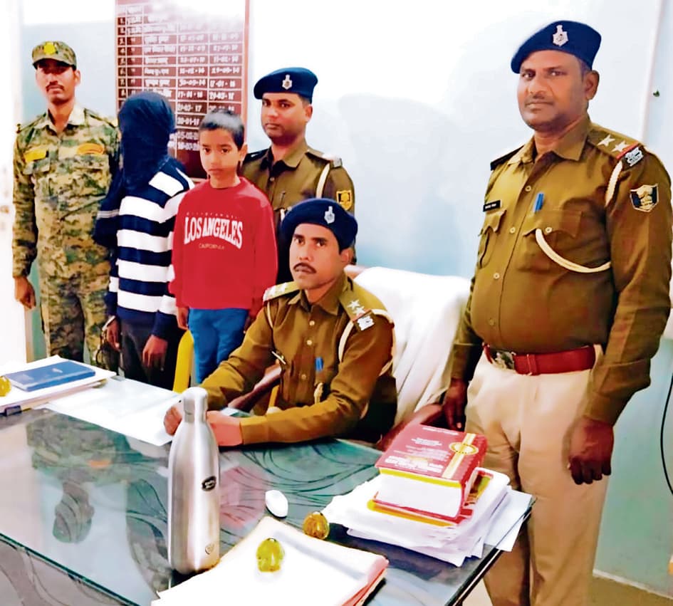 अपहृत नौ वर्षीय बच्चे के साथ अपहरणकर्ता हुआ गिरफ्तार