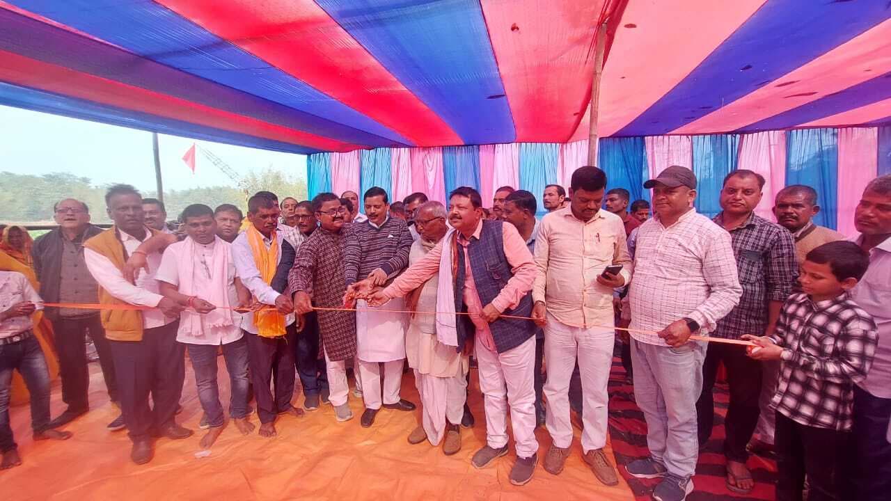 गुंजन भारत पेट्रोल पंप का हुआ भूमि पूजन