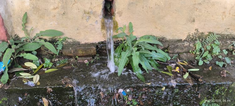 Girirdih News :जलापूर्ति पाइप लीक होने से बह रहा पानी