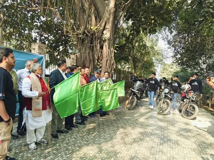पटना से निकाली गयी रैली नागी पक्षी आश्रयणी पहुंची