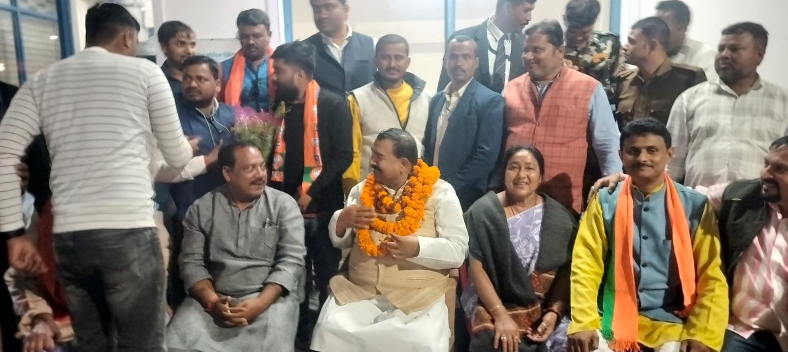 अररिया पहुंचने पर आपदा मंत्री का हुआ भव्य स्वागत