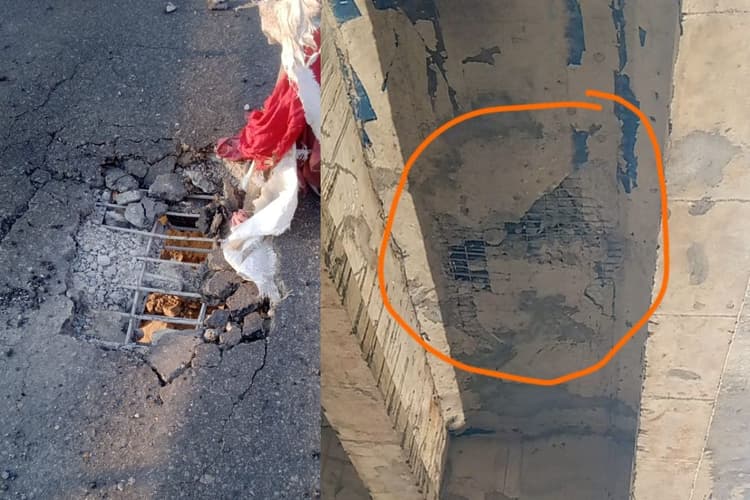 हजारीबाग में केवटा नदी पर बना पुल दूसरी बार धंसा, आवागमन बंद