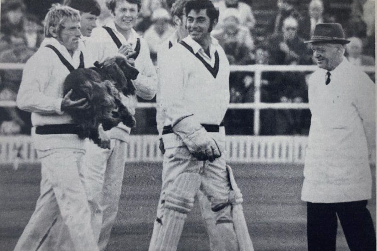 Peter Lever with other Cricketers.
