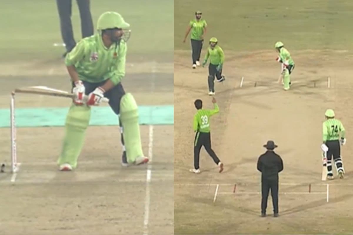 Funny Hit wicket in Pakistan Cricket League.