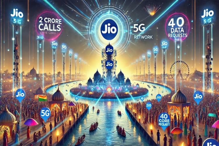 Jio के 5G नेटवर्क ने महाकुंभ में बनाया रिकॉर्ड, एक दिन में हुए 2 करोड़ कॉल और 40 करोड़ नेट सर्फिंग