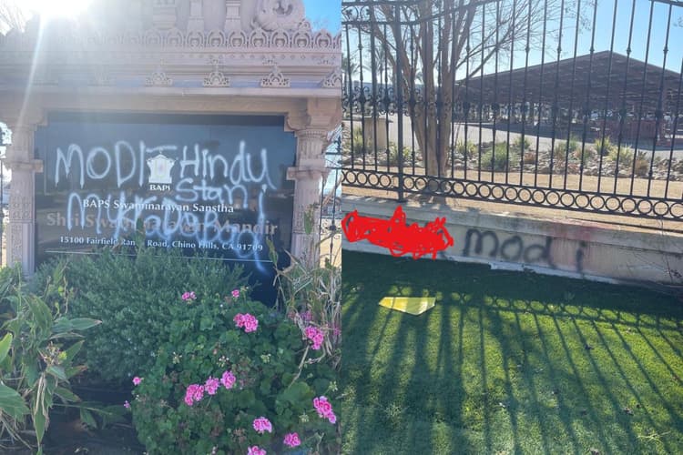 Hindu Temple Attacked: हिंदू मंदिर पर हमला, दीवारों पर लिखे गए पीएम मोदी और भारत विरोधी नारे
