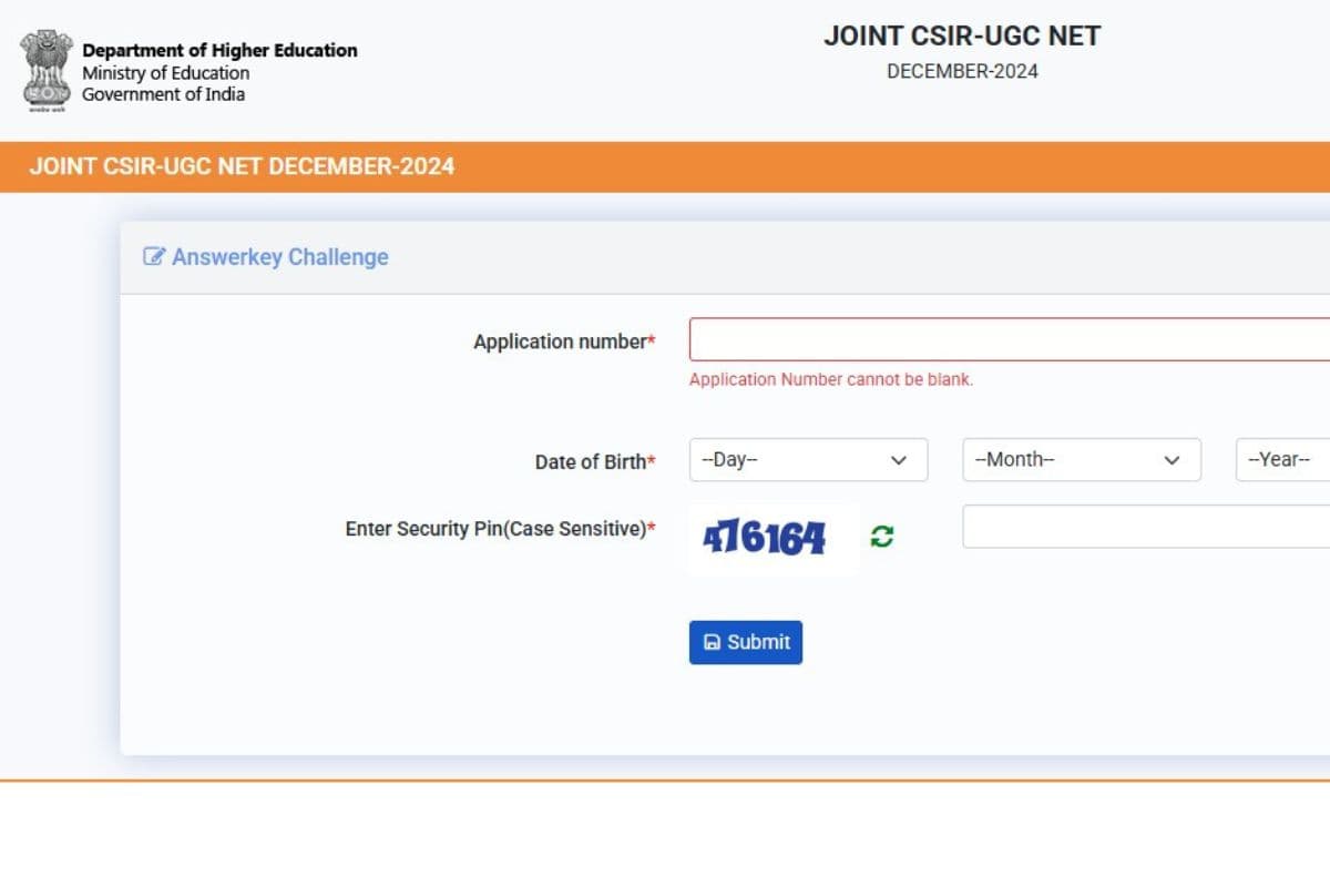 CSIR NET Answer Key 2024