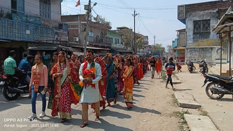 कलशयात्रा के साथ काली मंदिर का वार्षिकोत्सव शुरू