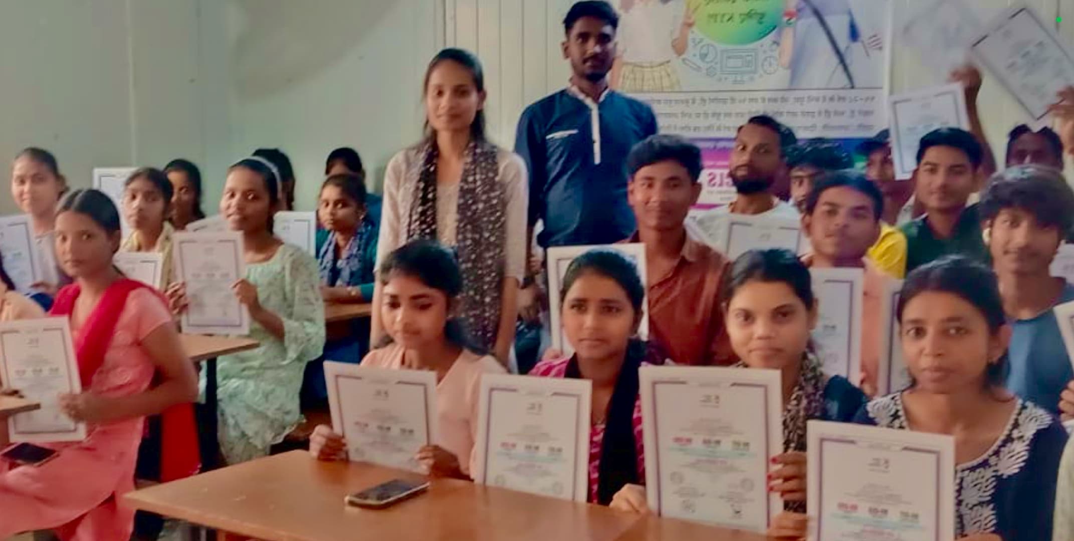 प्रशिक्षण के बाद 144 अभ्यर्थियों को मिला प्रमाण पत्र