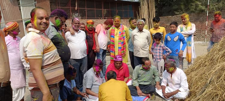 सकल मारवाड़ी समाज ने किया थंभ रोपण कार्यक्रम