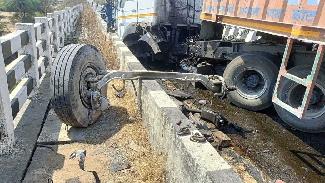 अलग-अलग हादसों में दो वाहनों के चालक घायल