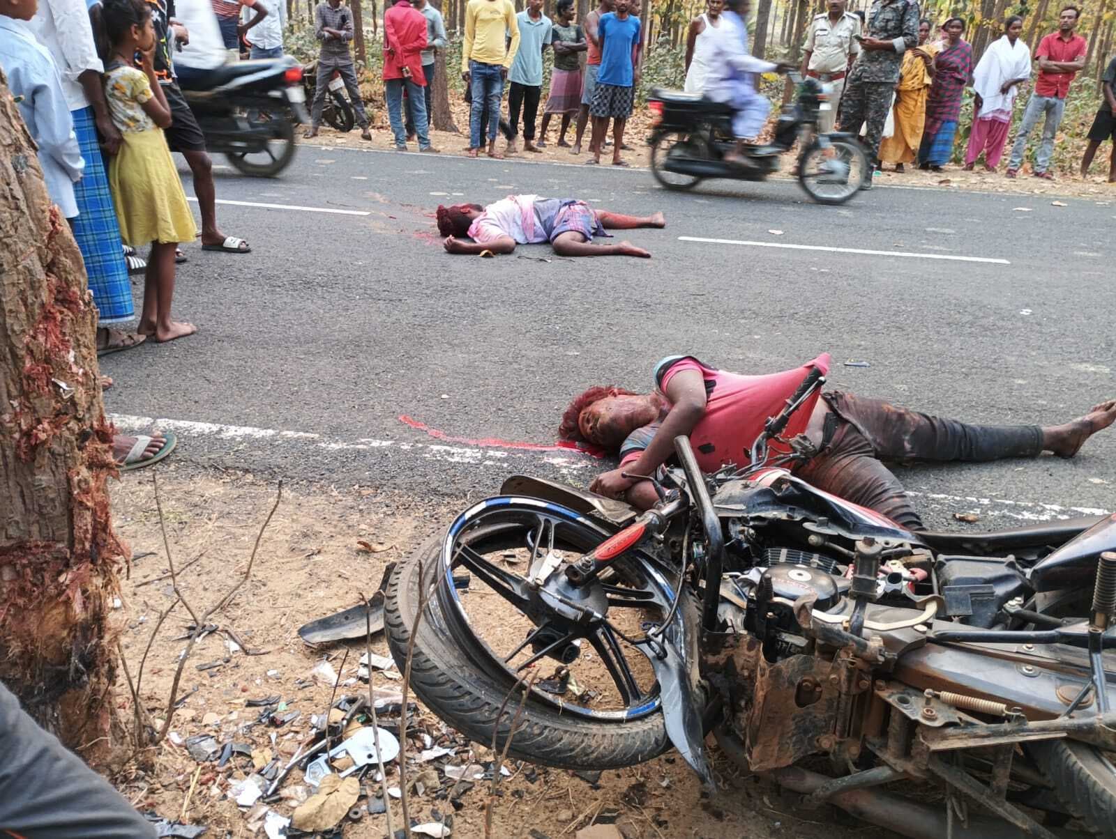 हादसा : पेड़ से टकरायी बाइक, दो युवकों की मौत