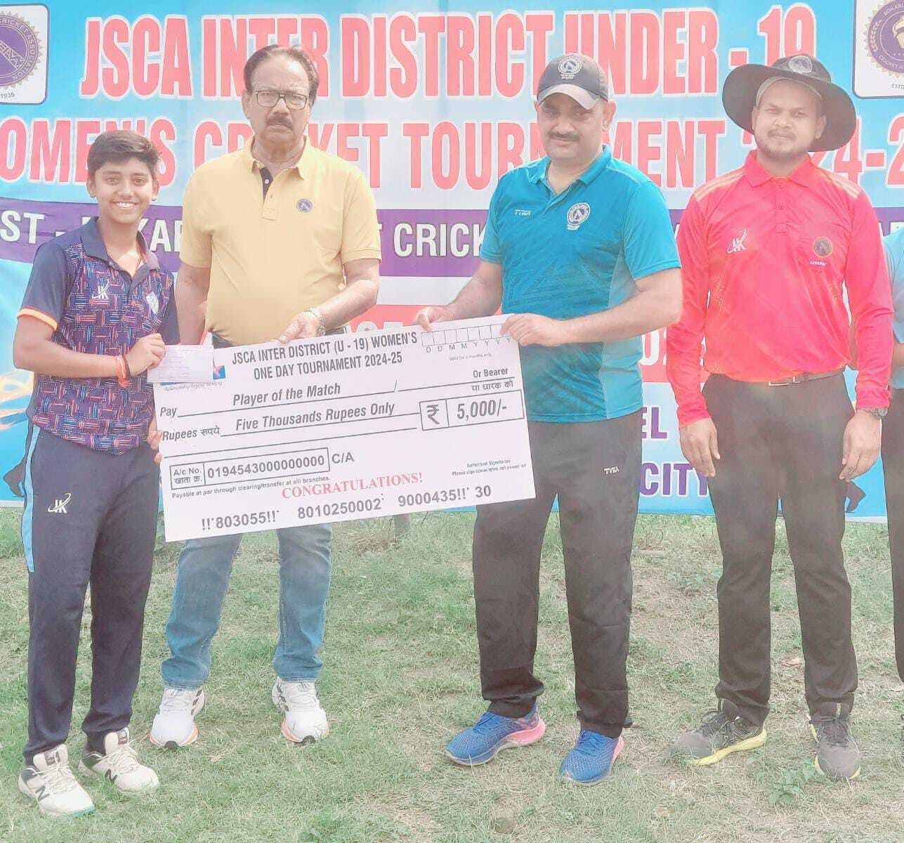 Cricket : कुमारी पलक का दोहरा शतक, रांची ने कोडरमा को हराया