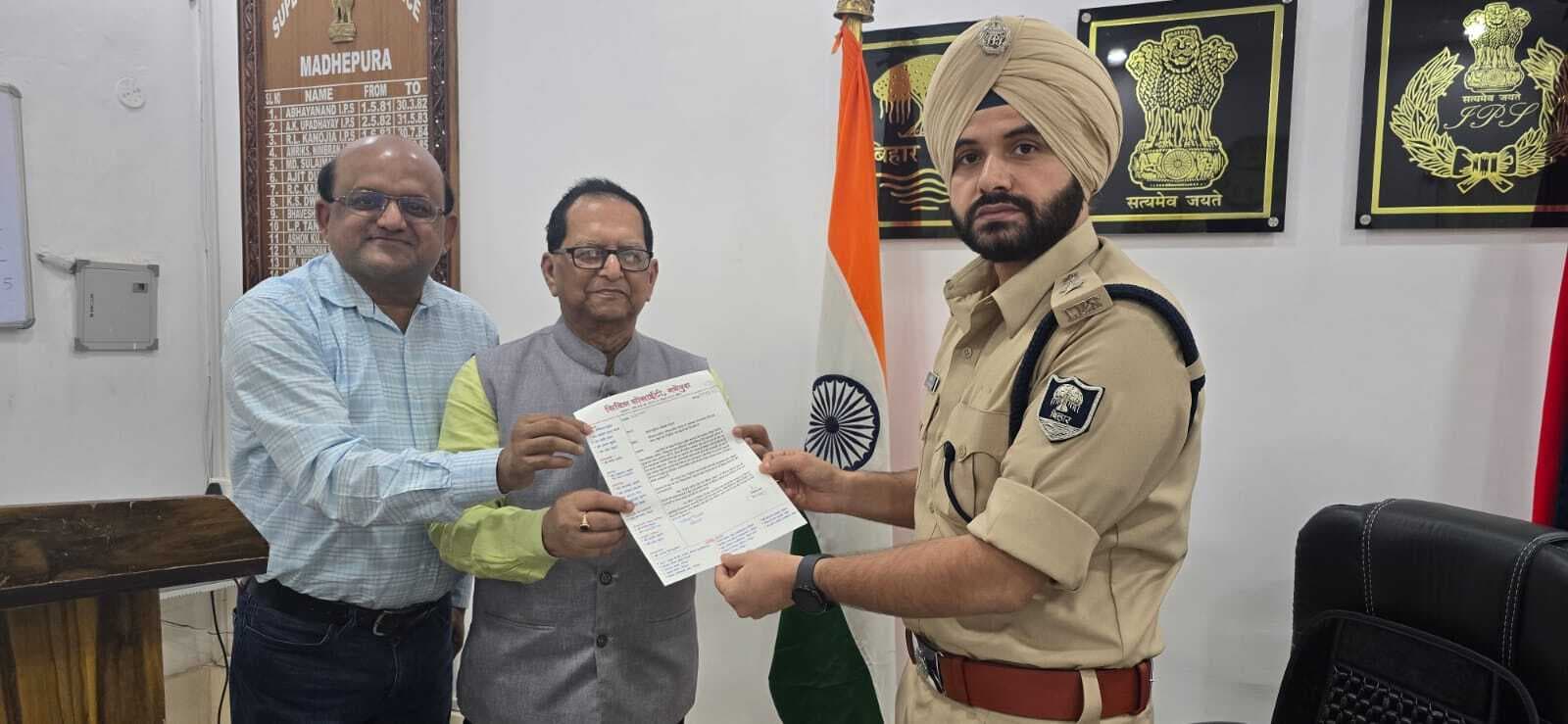 सिविल सोसाइटी के सदस्यों ने एसपी से की सहायक थाना खोलने की मांग