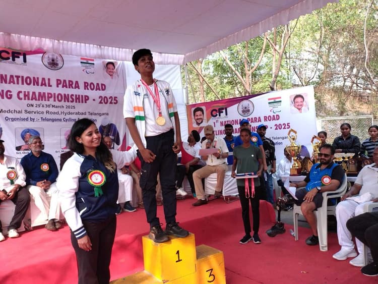 PARA NATIONAL CYCLING NANDITA : नंदिता ने पैरा नेशनल साइकिलिंग में जीता स्वर्ण पदक