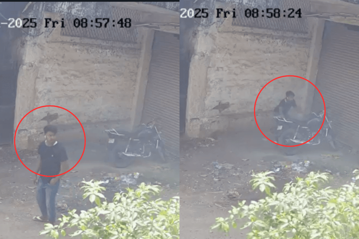 Live CCTV: नहीं देखा होगा चोर का ऐसा कॉन्फिडेंस! घर के बाहर खड़ी बाइक को पल भर में उड़ाया