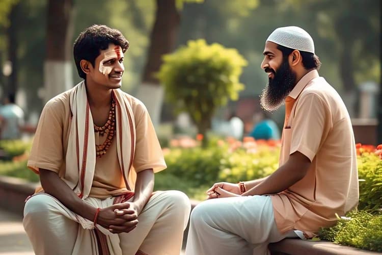 भारत में हिंदू और मुस्लिम आबादी रहती है मिलकर साथ-साथ