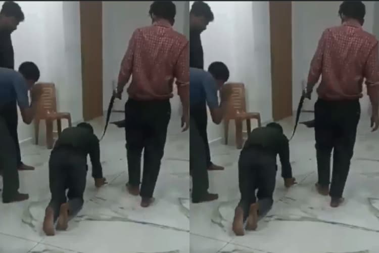 टारगेट पूरा न करने पर कर्मचारी से करवाई गई कुत्ते जैसी हरकत, सोशल मीडिया पर वीडियो वायरल