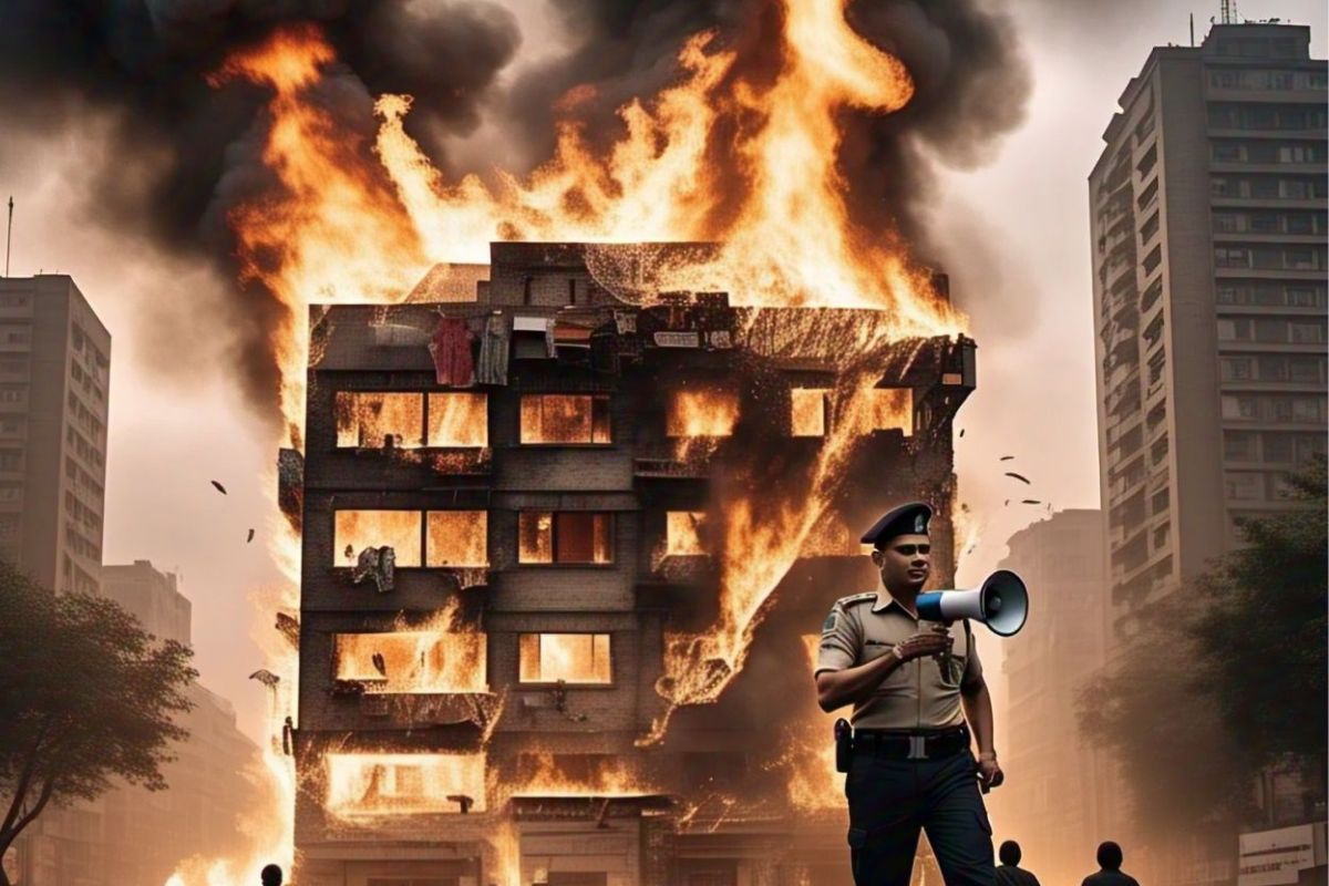 लखनऊ के अस्पताल में भीषण आग, मची अफरा-तफरी, वीडियो आया सामने