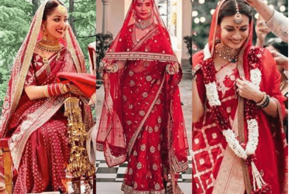 Famous Actresses Wedding Saree