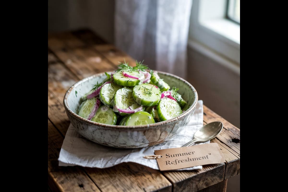 Creamy Cucumber Salad Recipe