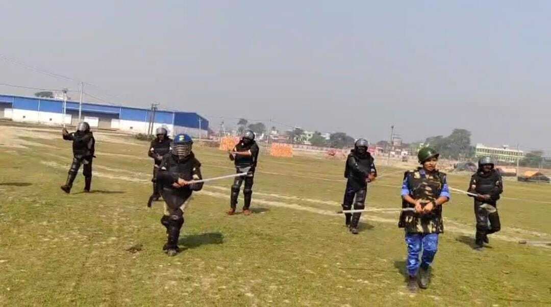 पुलिस जवानों को दंगा के दौरान भीड़ को नियंत्रित मिला प्रशिक्षण