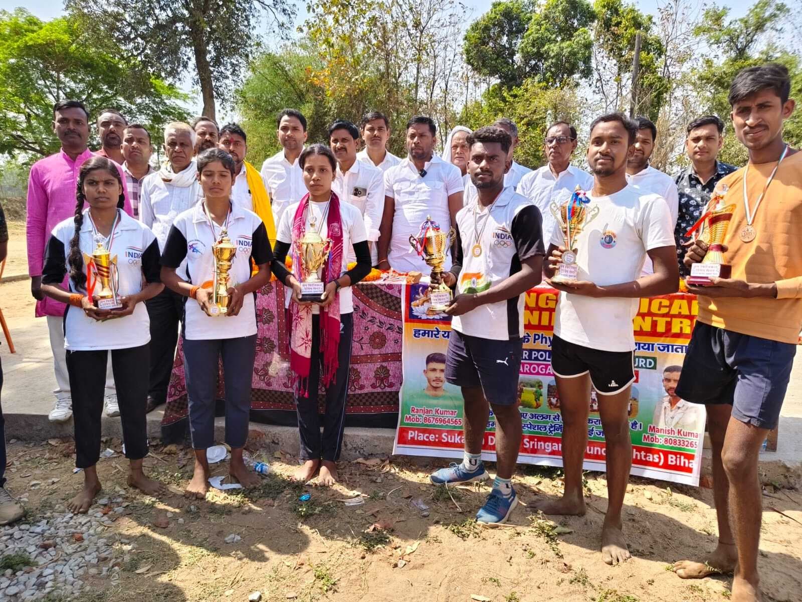 दौड़, गोला फेंक व जंप में अंकों के आधार पर अव्वल आये अंकु-पूजा