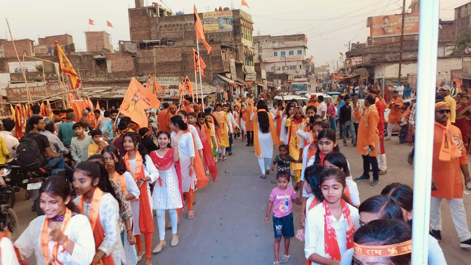 सिहेंश्वर में धुम- धाम से रामनवमी पर निकाली शोभा यात्रा