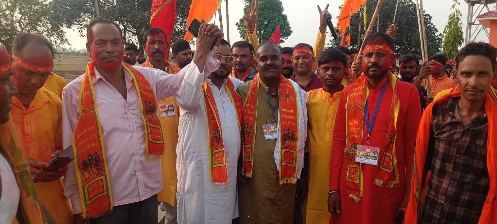 Giridih News :अल्पसंख्यक समाज ने किया रामभक्तों का स्वागत